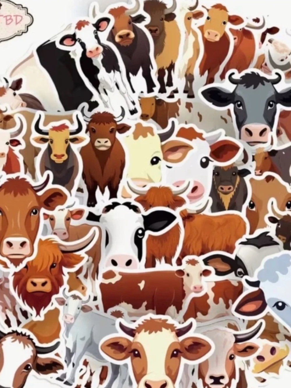 Cow 🐄 stickers 25 count  NEW
